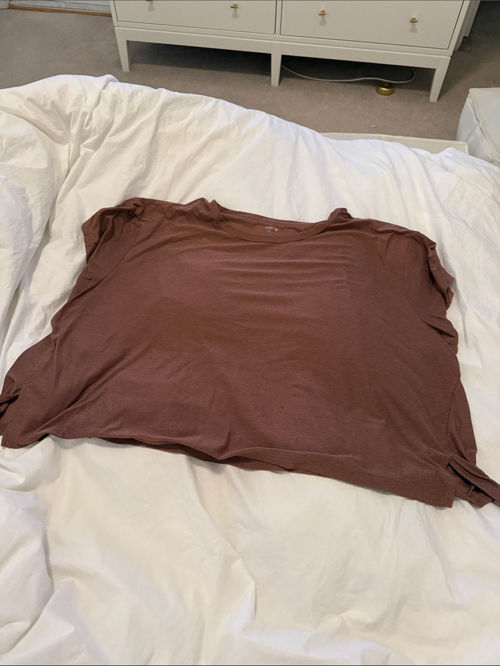 Old Navy Active Short Sleeve Crewneck Tee in Brown Moisture wicking
